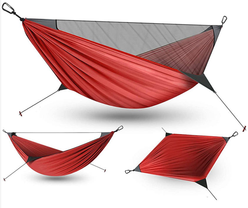 WOQI North America 4 Season Double Person Outdoor Canopy Hammock Net Ripstop Nylon Outdoor Camping Mosquito Hammock