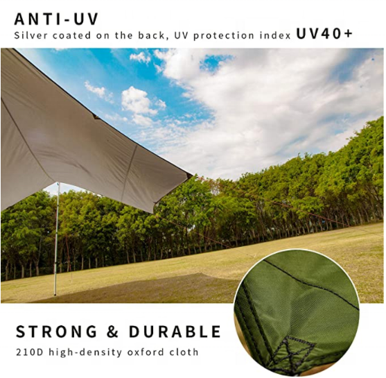 Woqi Camping Hammock with Rain Fly Tarp and Mosquito Net Tent   Nylon Parachute Hammock