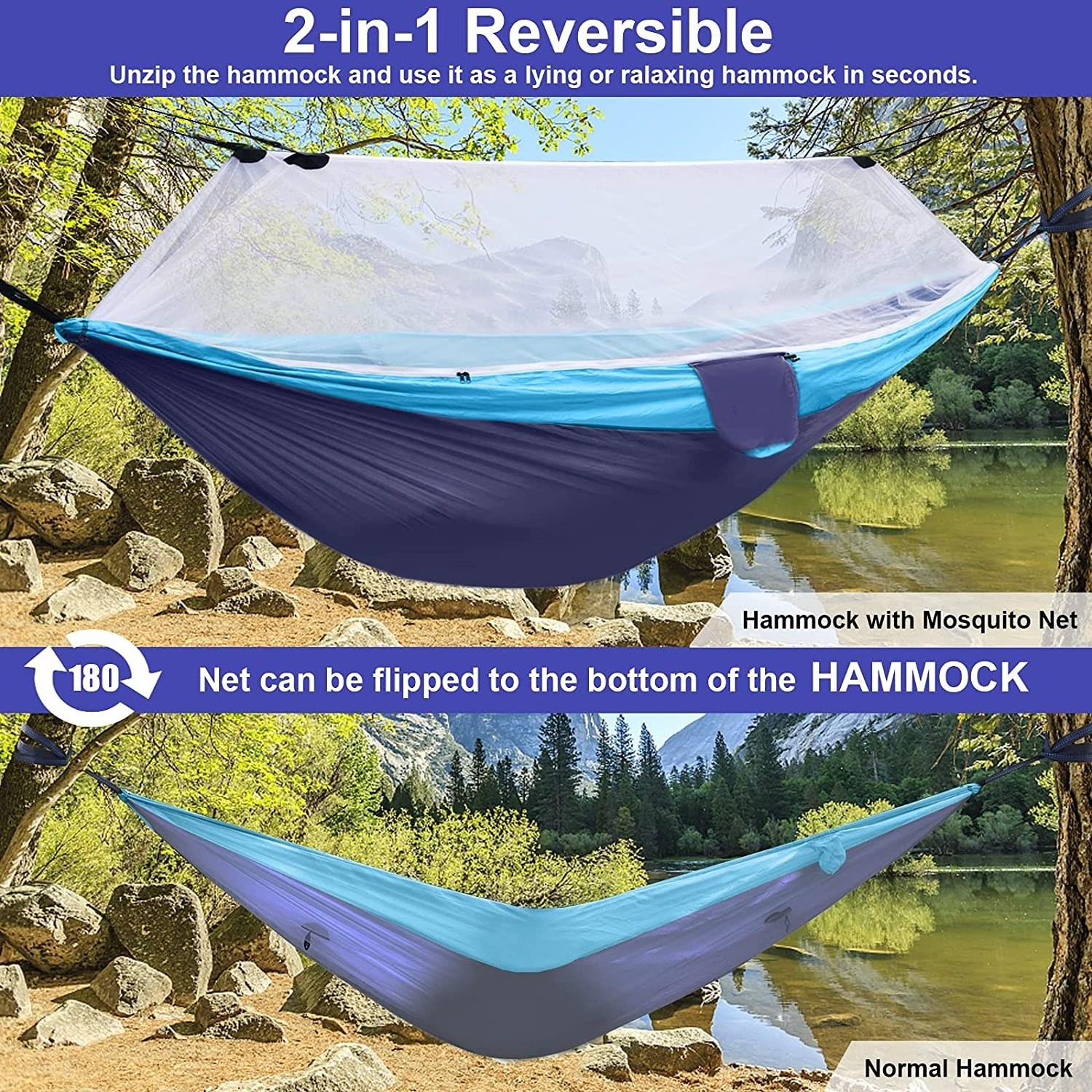 Woqi Low Price Camping Hammock Outdoor Multi color Camping Hammock with Mesh for Some Relax