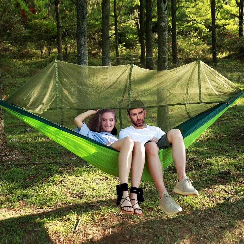 Woqi In Stock Hammocks Go Camping Fishing Swing Hook  Net Rainfly Tent tarp Durable Mosquito Hammocks