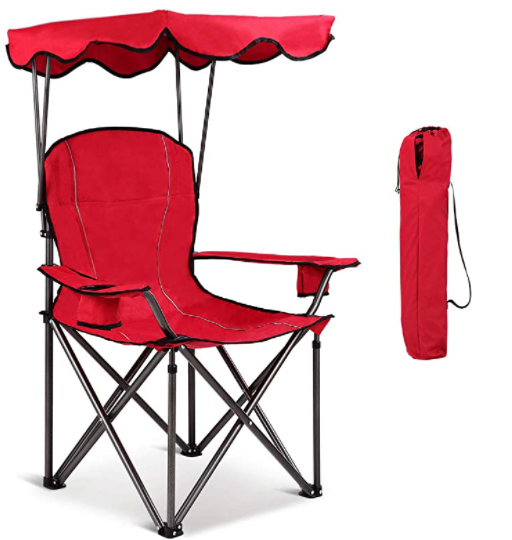 Woqi Outdoor portable folding camping beach chair ultlight with  sunshade beach umbrella