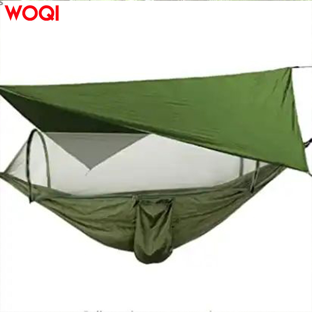 Woqi new design Automatic Pop-Up hammock garden swing with mosquito bug net for two person