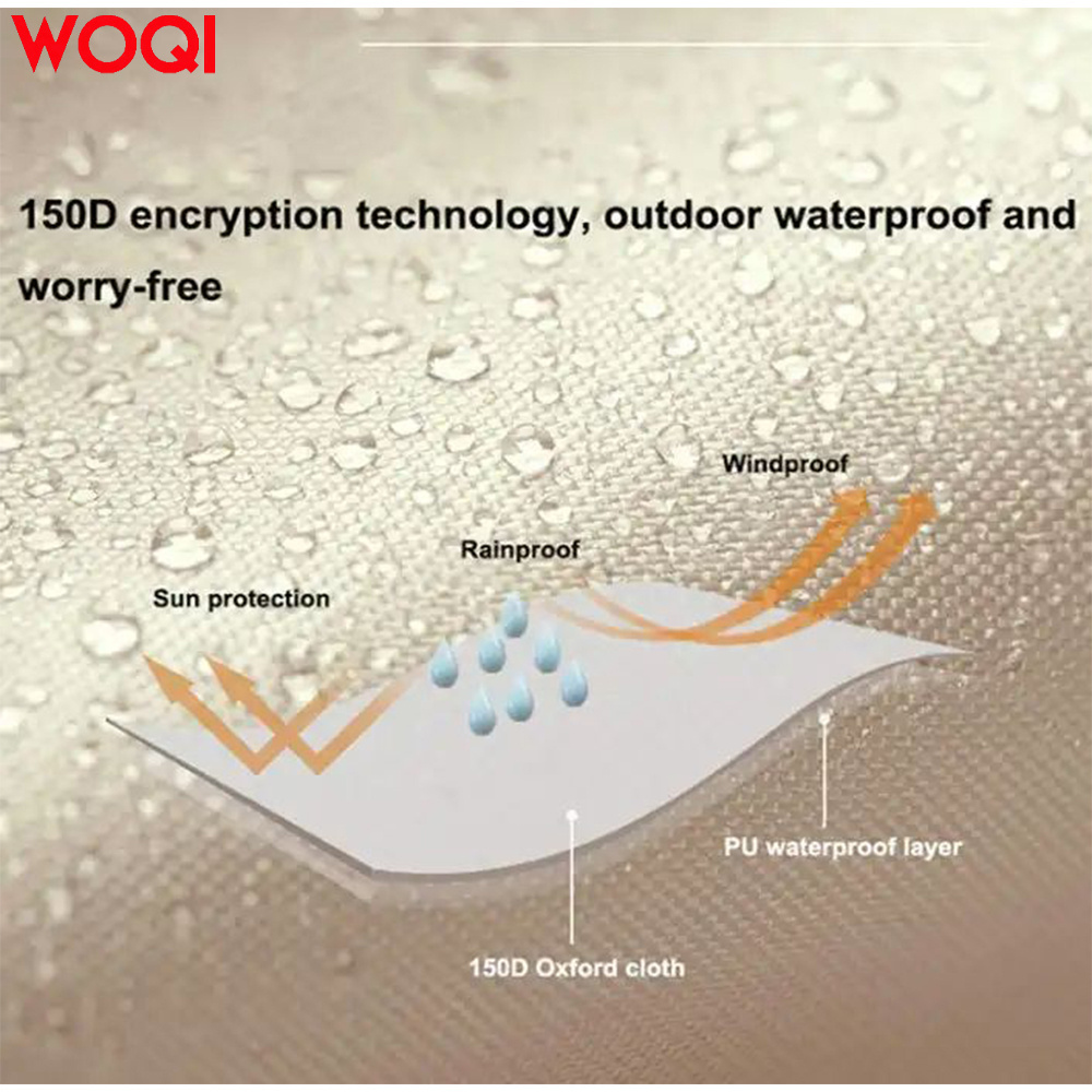 Woqi Waterproof Ultralight Camping Fishing Portable Sun Rain Fly Tarp Shelter Tent Oxford Material