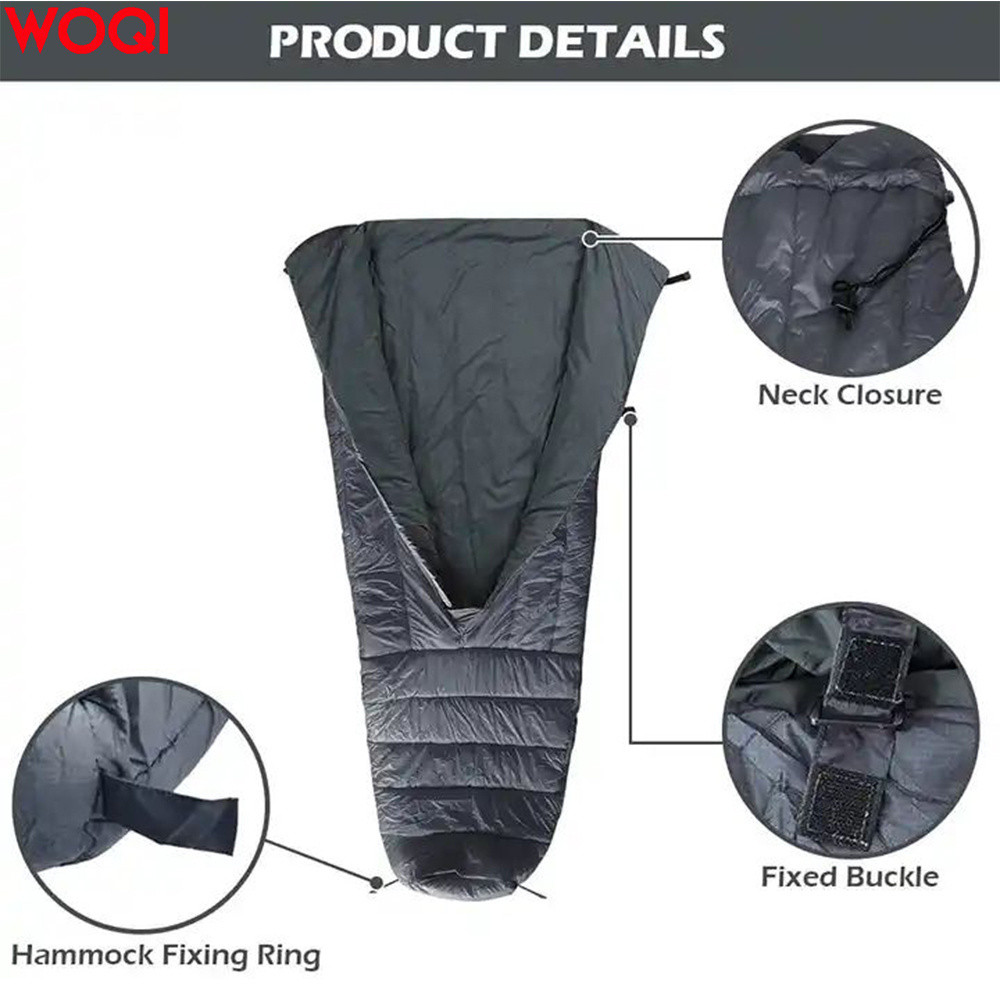 Woqi Ultralight Cold Weather 3 Season Quilt Down Sleeping bag Hammock for Camping and Hammocks