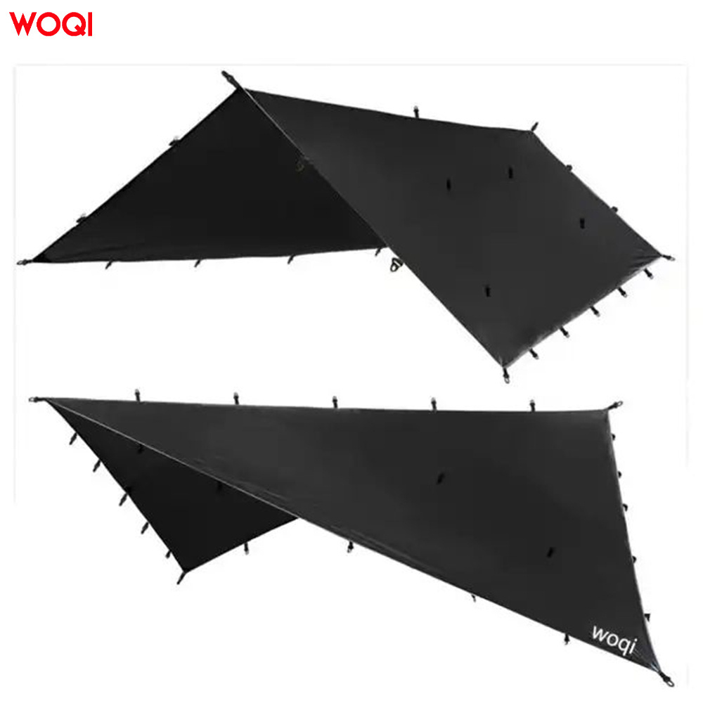 Woqi 410*410cm Ultralight Waterproof Tent Outdoor Family Portable 3-4 Person Camping Hammock Rain Fly Tarp