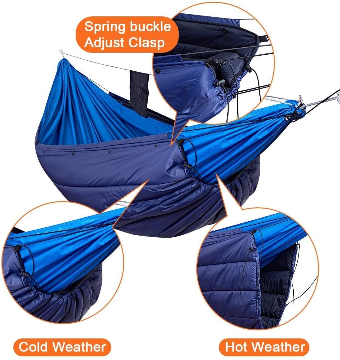 Double Hammock   camping sleeping bag  light   bio-based with Dupont Sorona  warm cozy  fluffy Camping Quilt