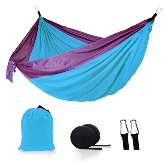 Woqi high quality nylon rope hammock outdoor camping low moq multi person hammock fast delivery