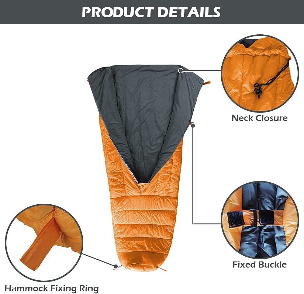 WOQI Double Hammock Underquilt with Top Quilt Full Under Quilt Blanket Ultralight Blanket Cotton Hammock