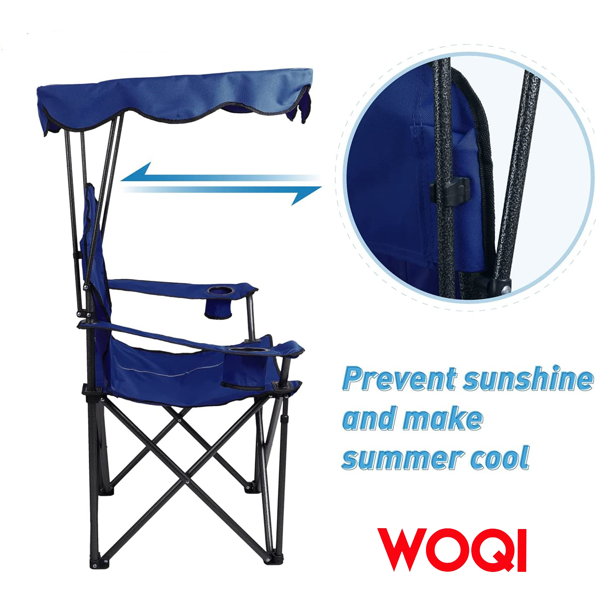 Woqi  camping foldable  metal frame   chair Wholesale  Folding   Chair with  carry bag easy take