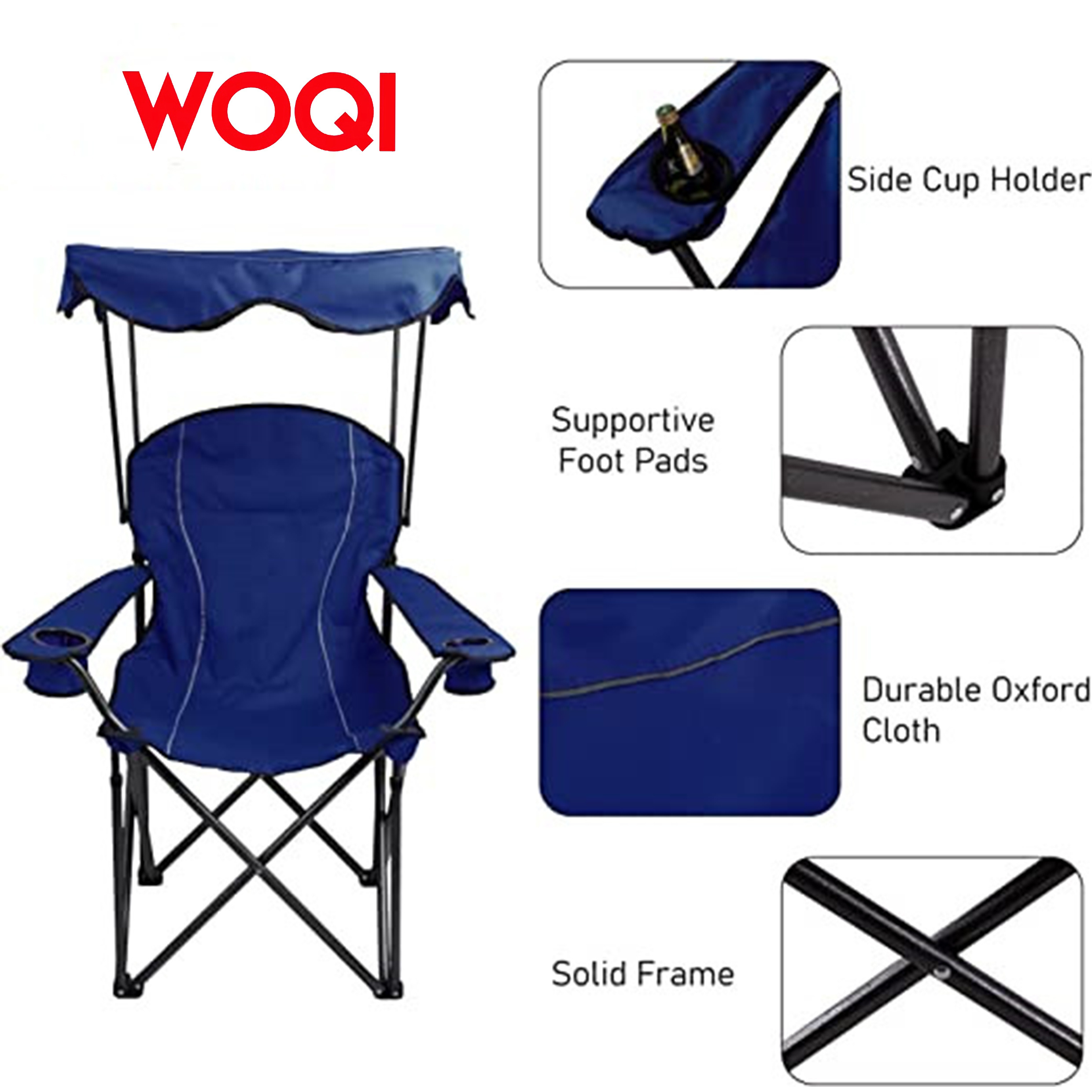 Woqi  camping foldable  metal frame   chair Wholesale  Folding   Chair with  carry bag easy take