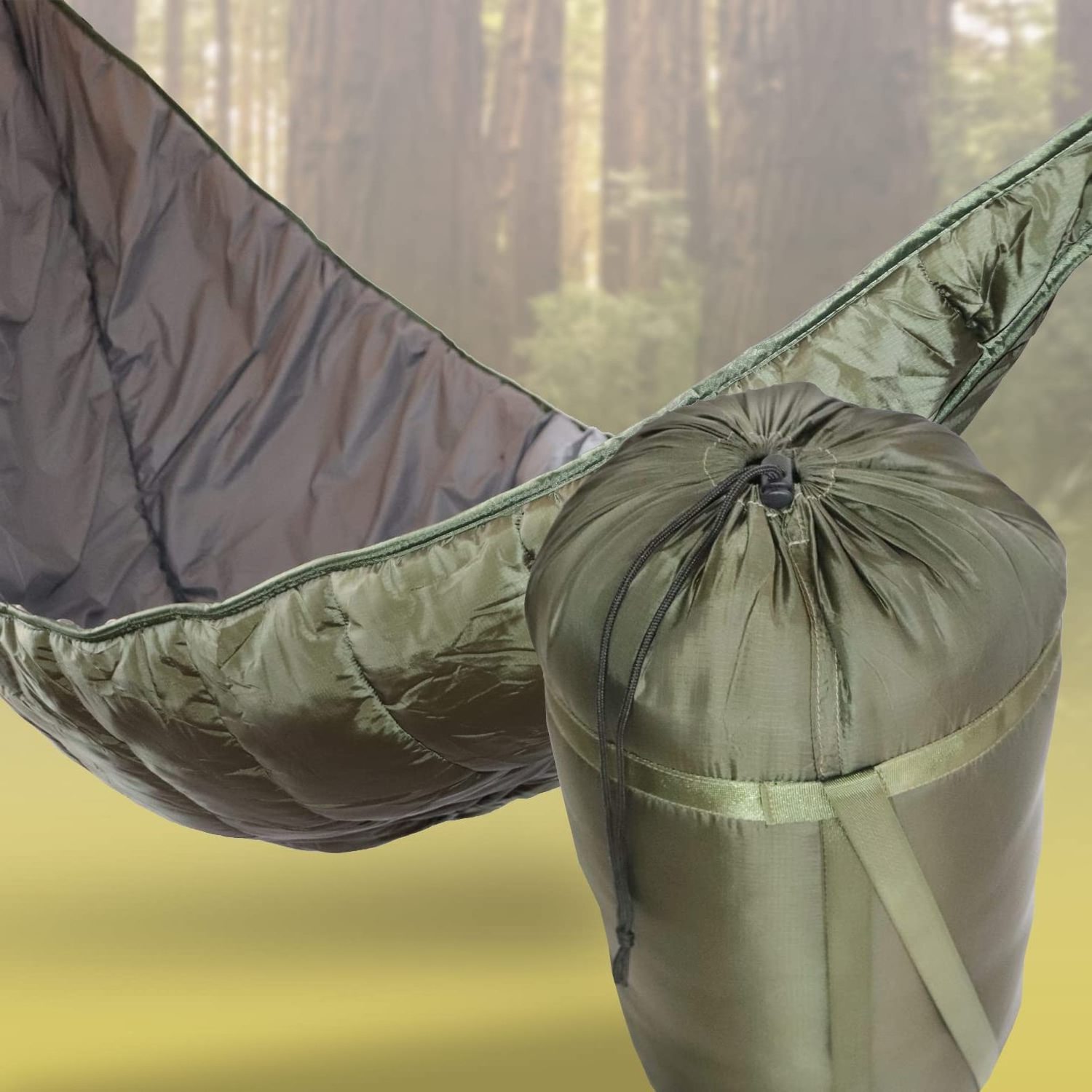 Woqi Portable Ultralight Double Hammock Underquilt Sleeping Bag Hollow Cotton For Winter Camping Hiking