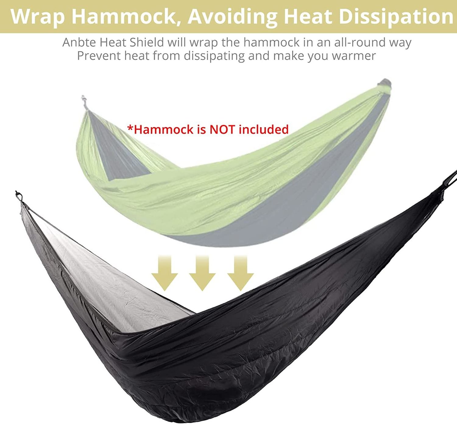 Woqi  hammock under quilt cotton outdoor winter camping portable sleeping bag windproof to keep warm