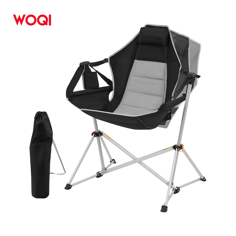 Woqi Hot Sale Ultra Light Folding Outdoor Hammock Camping Chair with pillow for Adults Kids Unisex Family