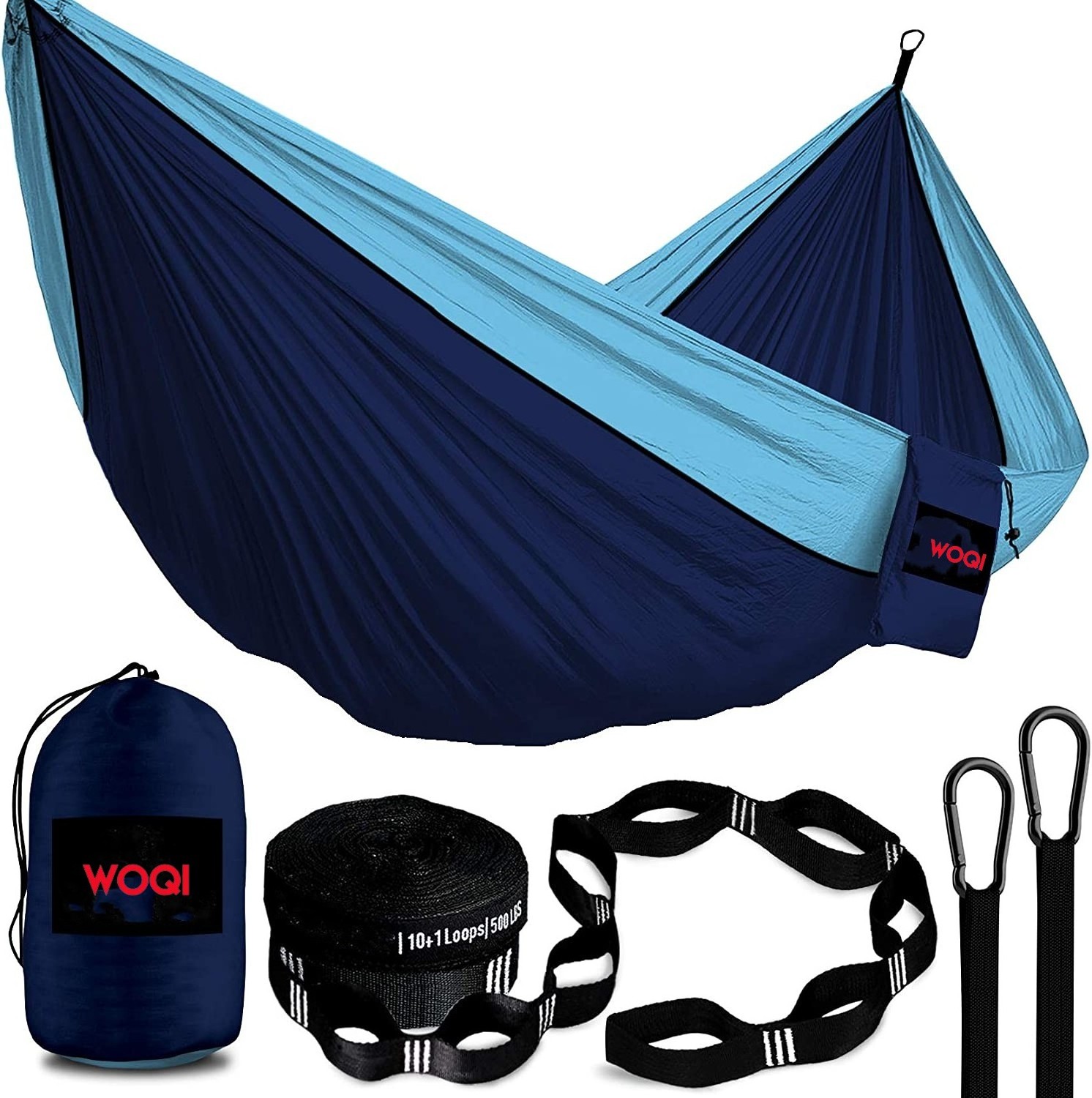 WOQI Manufacturer New Design Nylon Heavy Duty Quick Dry Aerial Hammocks with Camping Accessories for Traveling