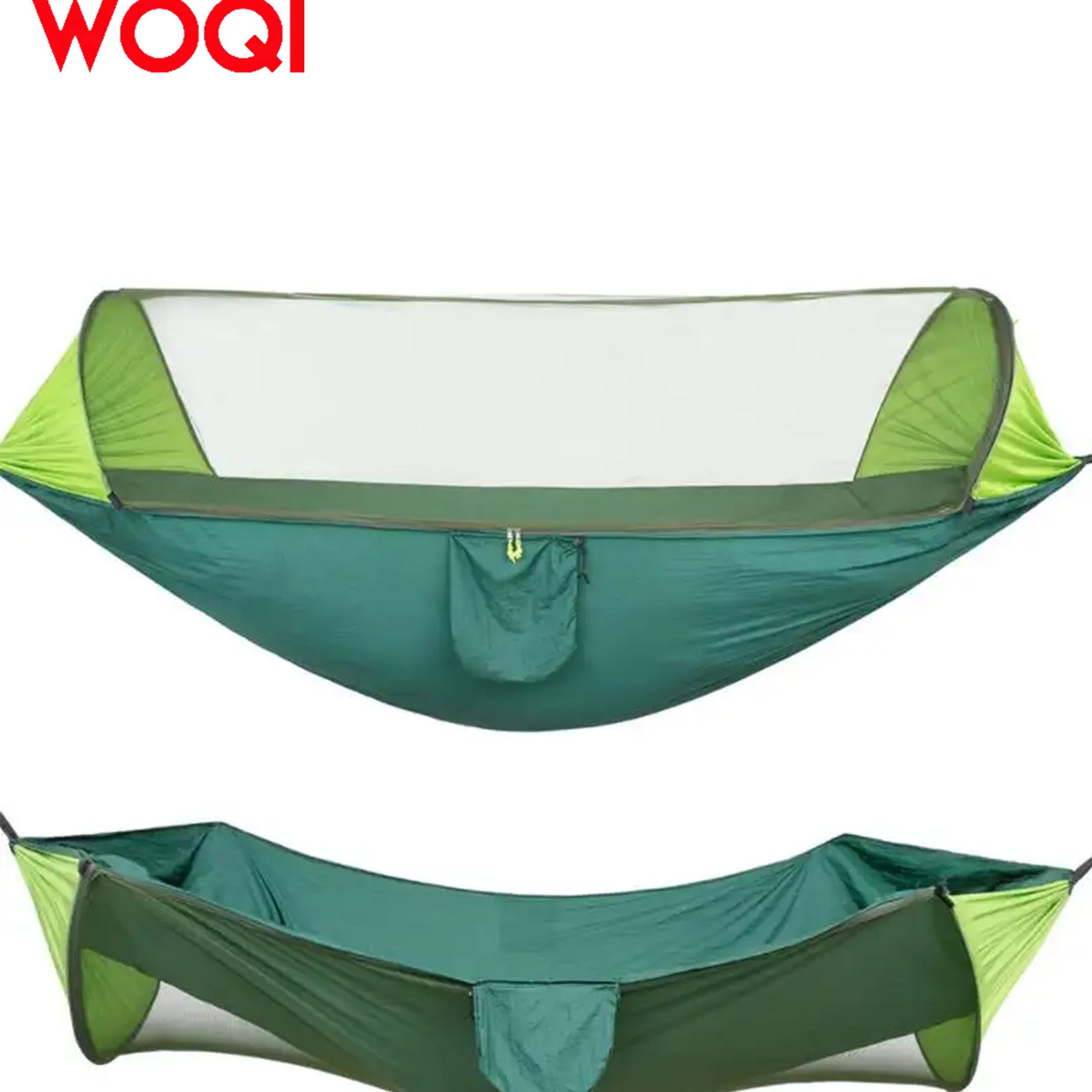 WOQI Outdoor Camping Automatic Quick Opening Swing Hammock Sun Protection and Mosquito Prevention