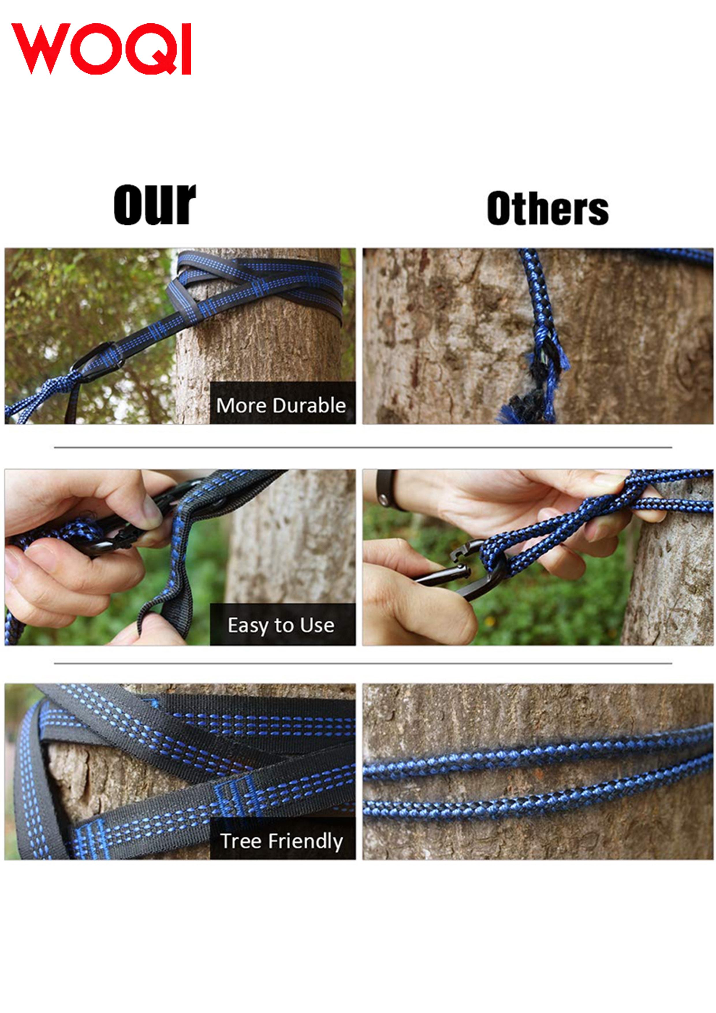 WOQI Outdoor Camping Automatic Quick Opening Swing Hammock Sun Protection and Mosquito Prevention