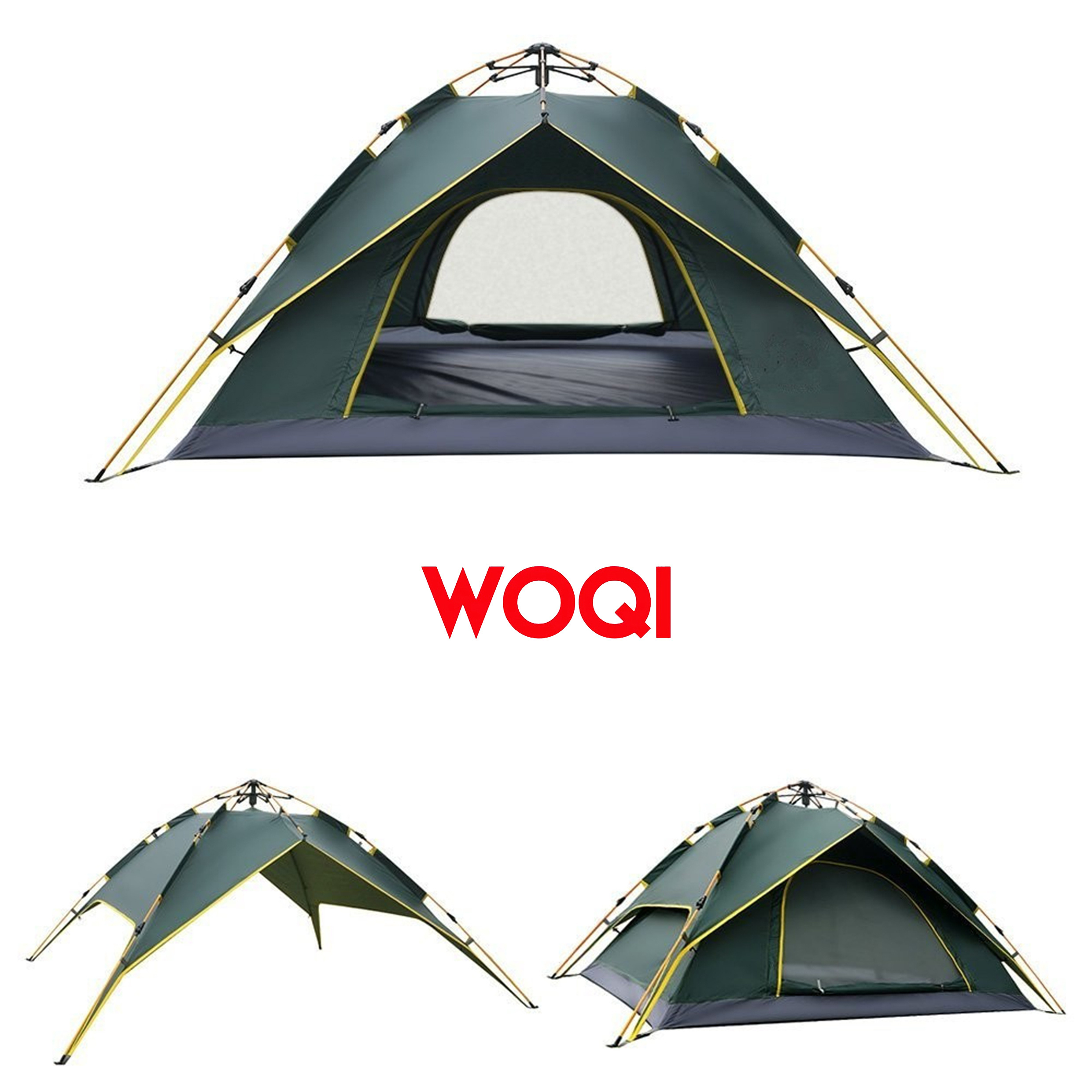 Woqi Tent for Camping 2-5 Person Waterproof Dome Shelter Family Cabin Automatic Backpacking Tent