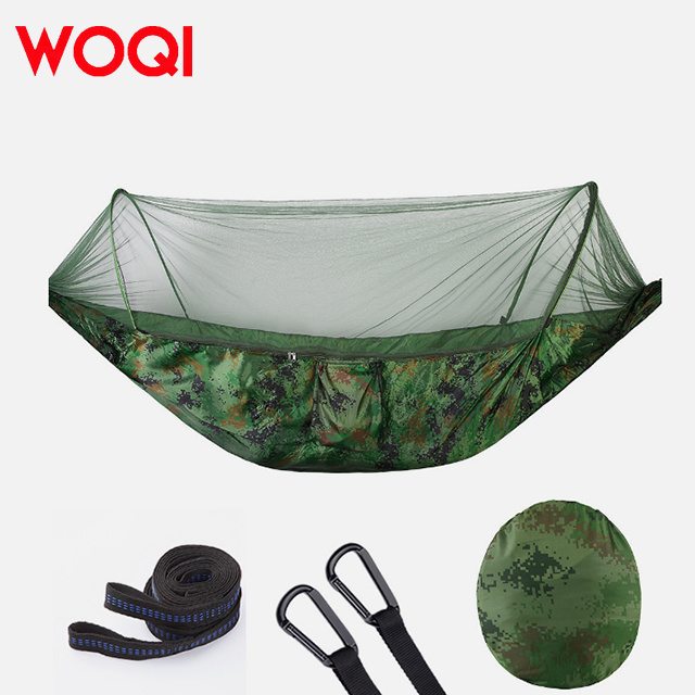 WOQI Outdoor Mosquito Net Hanging Bed Camping Mosquito Prevention Double Nylon Belt Mosquito Net Hanging Bed