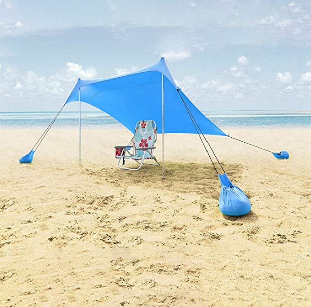 Woqi Sunshade Canopy Camping Rain Fly Tarp Beach SunShade Beach Tent Sun Shelter Tarp Tent For Travel