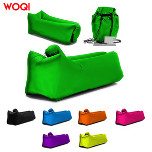 WOQI air sofa inflatable lounge chair beach bed camping chair with pillow suitable for outdoor camping and hiking on the beach