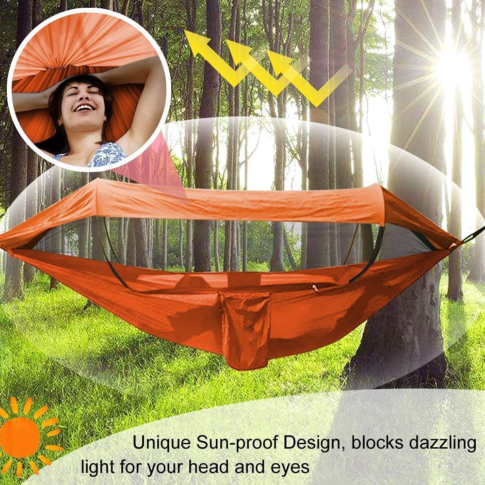 Woqi  rain fly tarp with Hammocks   Waterproof Lightweight Nylon Portable Hammock with mosquito net single person