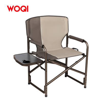 Woqi   New Style Outdoor Portable Hunting Chair With Side Table Folding Director Chair Camping Chair