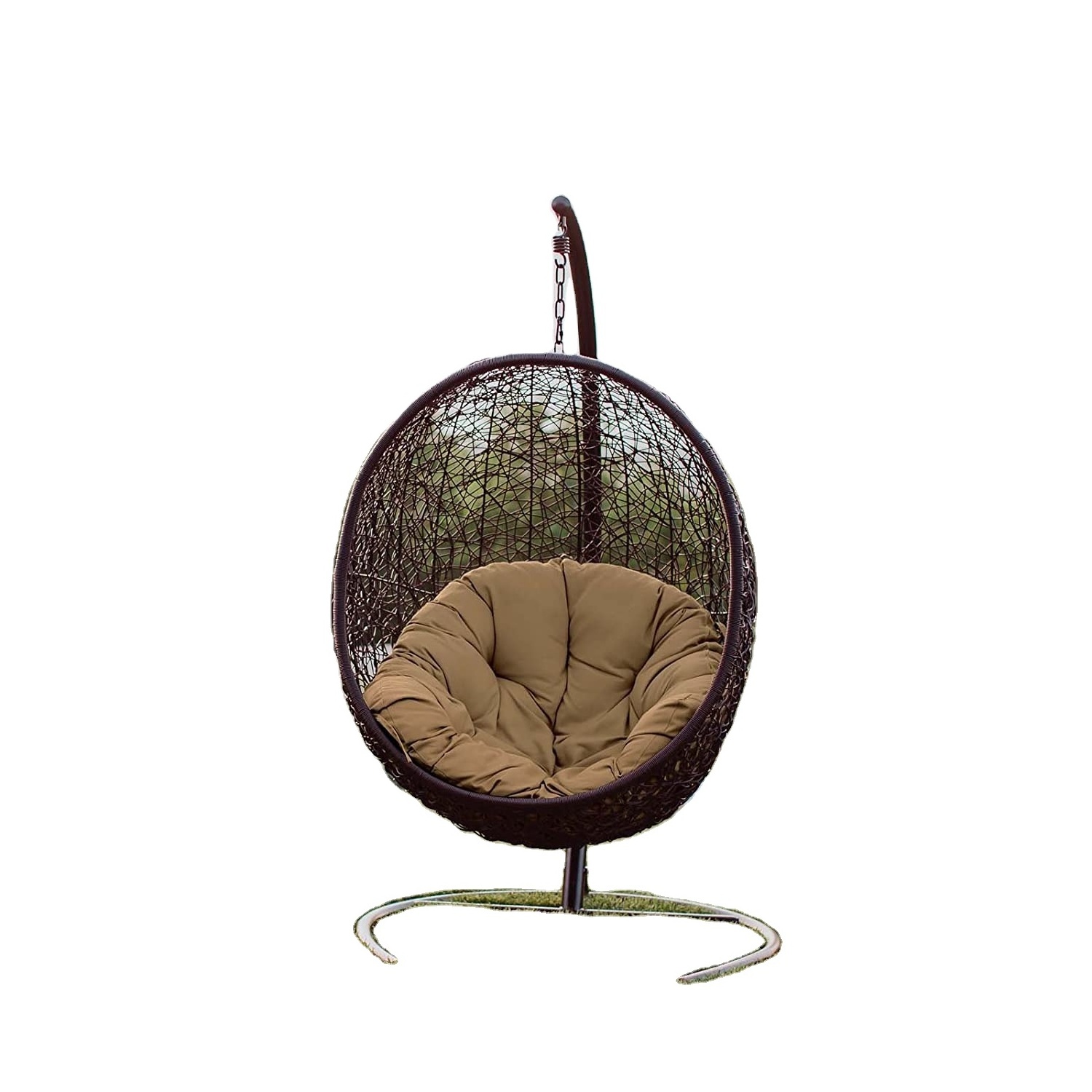 Woqi Good Price Rattan Wicker  Egg  Chair, Factory Delivery Patio Outdoor camping  Rattan Wicker Swing Chair