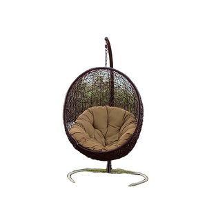 Woqi Good Price Rattan Wicker  Egg  Chair, Factory Delivery Patio Outdoor camping  Rattan Wicker Swing Chair