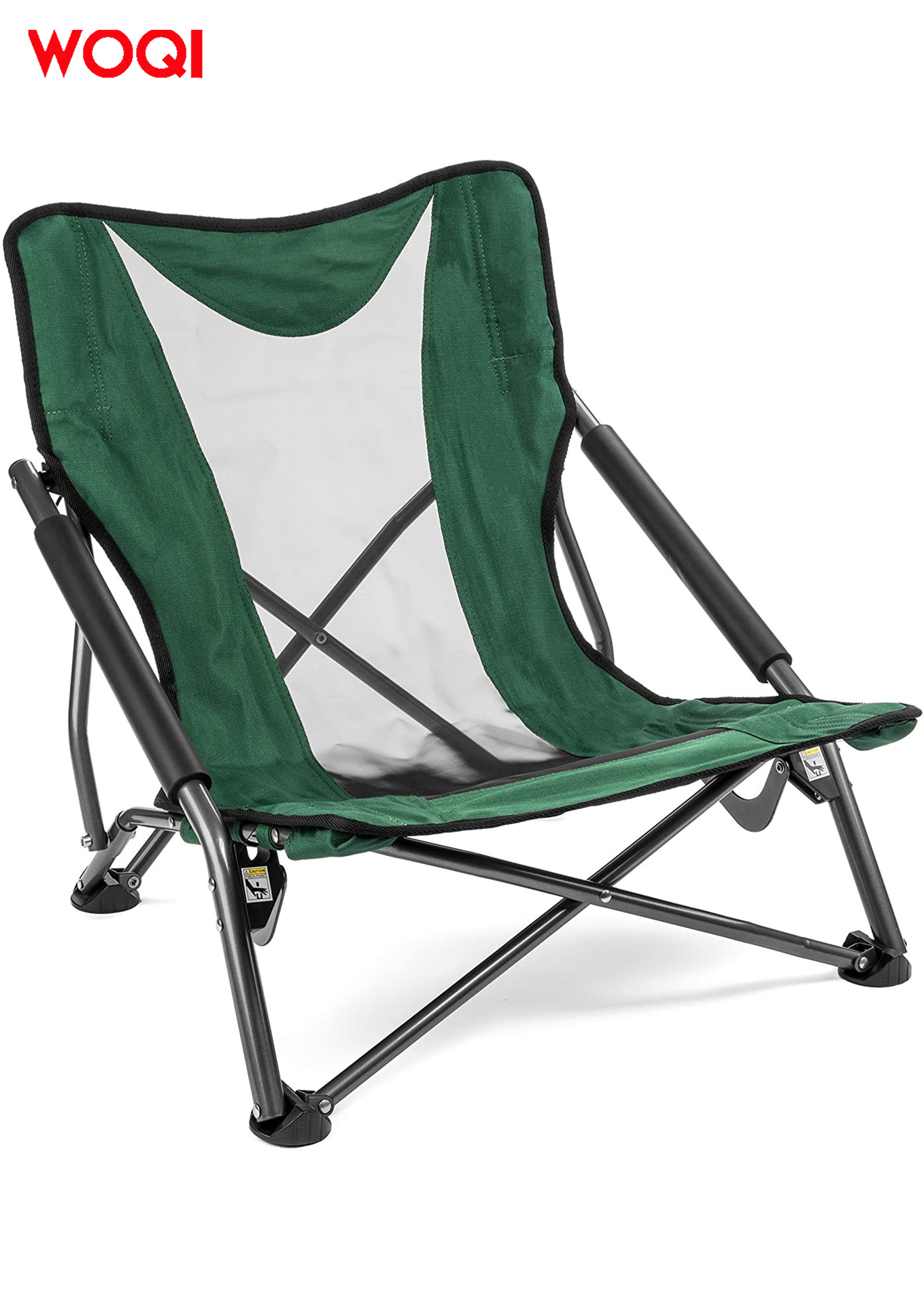 WOQI Low Profile Folding Chair for Camping Beach Sporting Event with Carry Bag