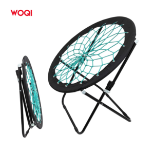 Woqi Outdoor or Indoor Bungee Dish 600D Oxford Rim Folding Camping Relax Chair