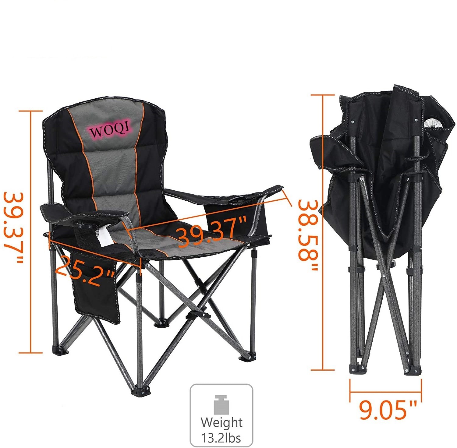 Woqi Easy Delivery  outdoor beach camping chair Folding Ultralight  Beach Camping Folding Chair