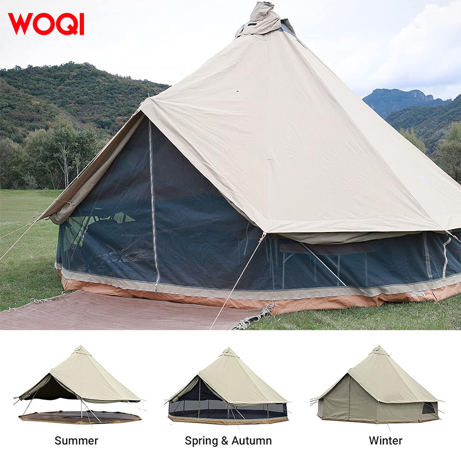 WOQI Outdoor Hotel Room Camping Tent Family Tent Camping House Shape Tent