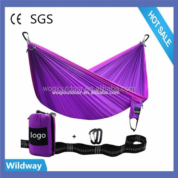 WOQI Outdoor Camping  waterproof  Ripstop Parachute Portable Nylon single Double happy nappers Hammock