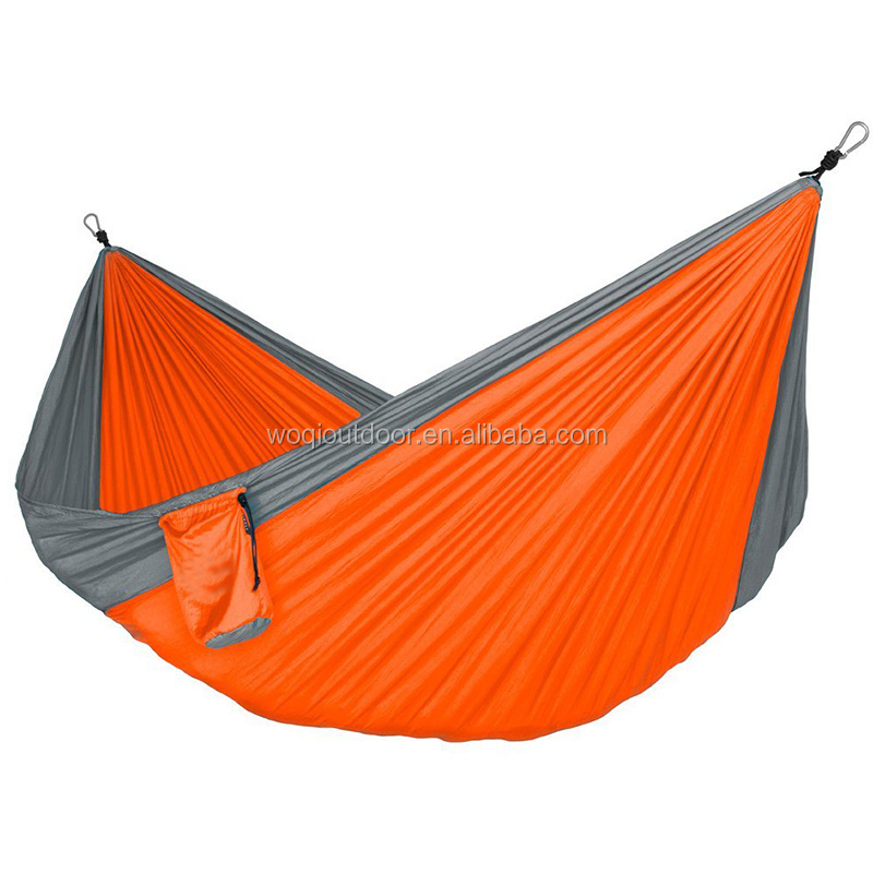 WOQI Double Outdoor Camping Hammock - Lightweight Nylon Hammock with hammock straps for camping