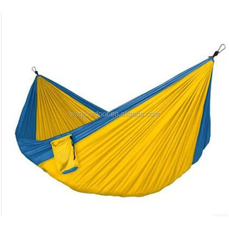 Woqi high quality eco couple hammock luxury compact portable folding hammocks for outdoor camping