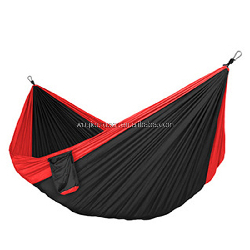 Woqi high quality eco couple hammock luxury compact portable folding hammocks for outdoor camping