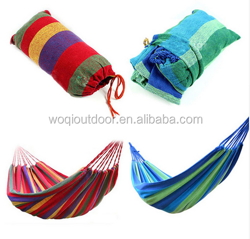 Woqi hot sale cotton mexican crochet bamboo hammock