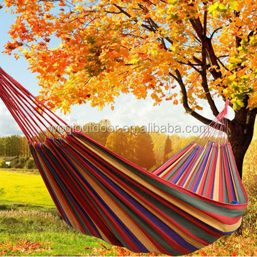 Woqi hot sale cotton mexican crochet bamboo hammock