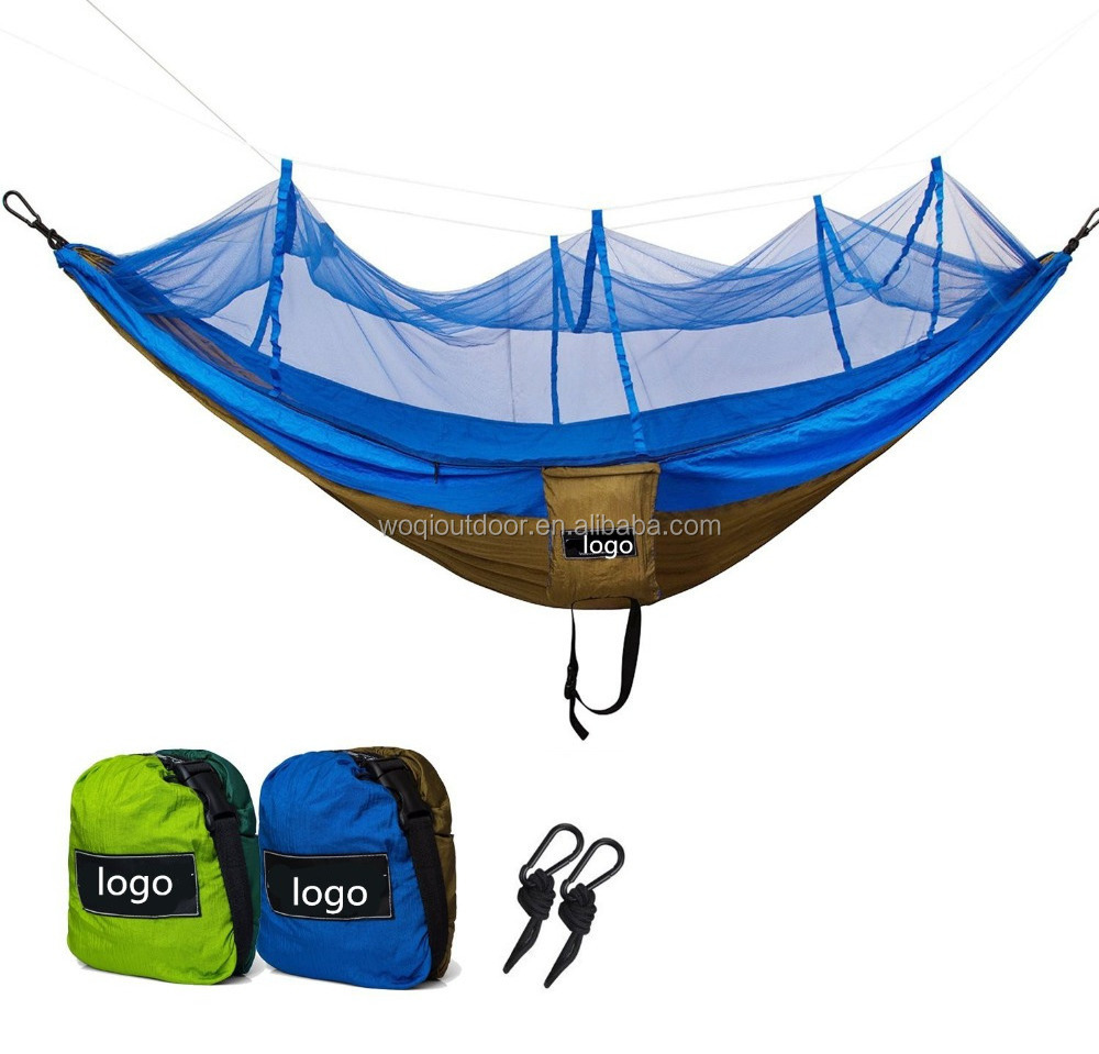 Woqi Customized Hammock with Mosquito Net, Nylon Camping swing  Hammock