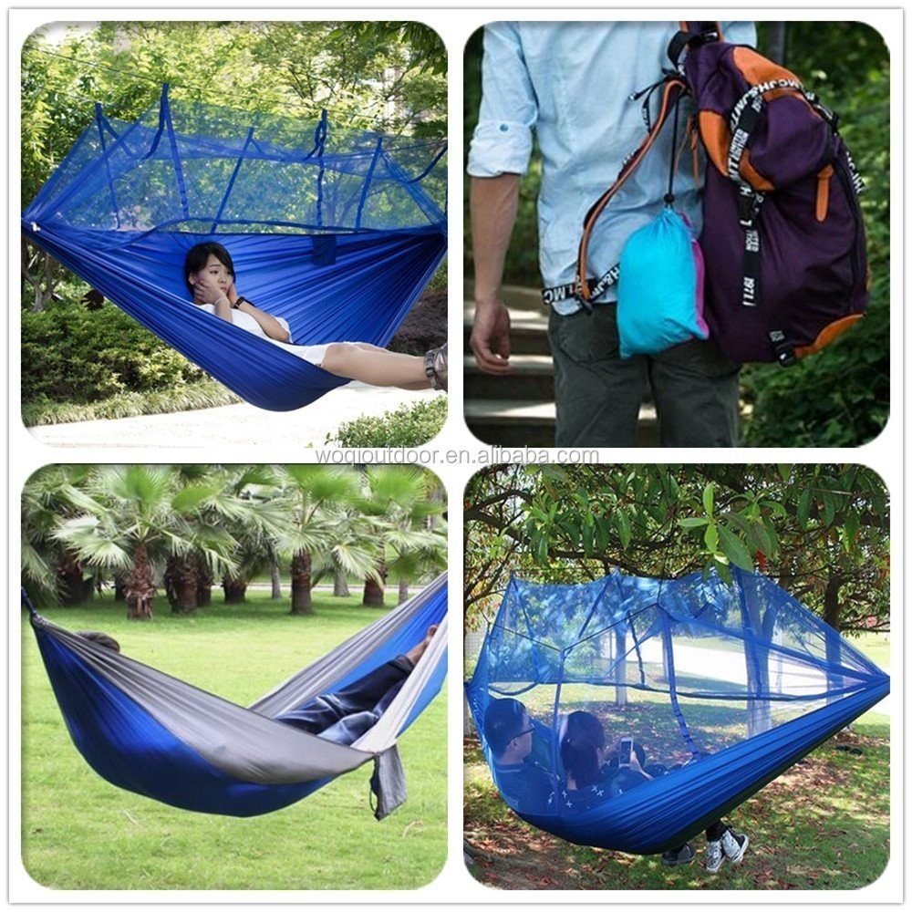 Woqi Customized Hammock with Mosquito Net, Nylon Camping swing  Hammock