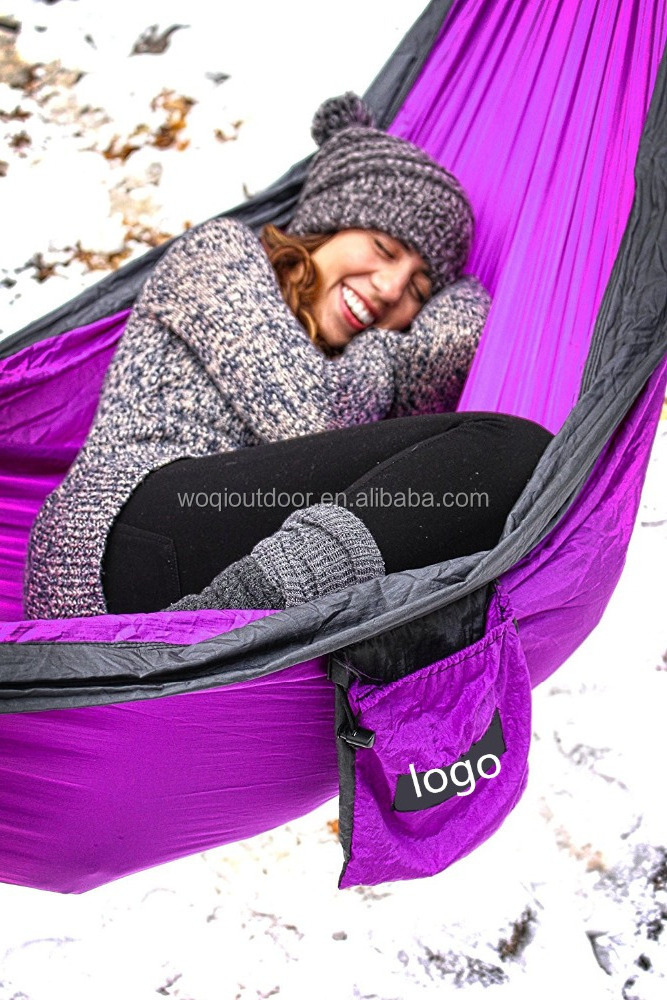 Woqi  2 People Persons Double Hammock Swing Outdoor Hammock with Mosquito Net