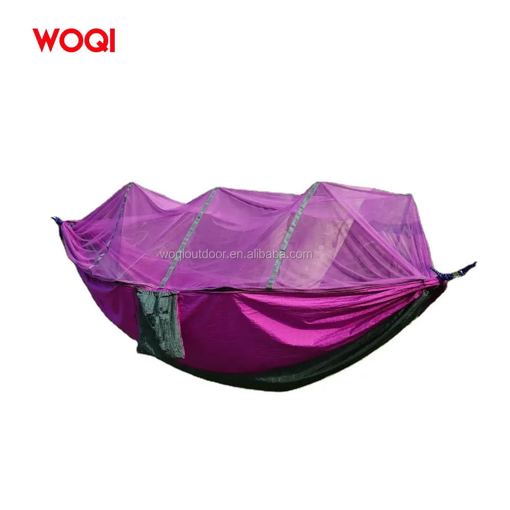 Woqi  2 People Persons Double Hammock Swing Outdoor Hammock with Mosquito Net