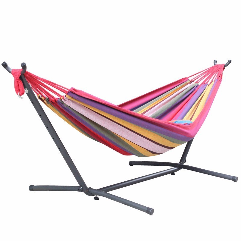 Woqi Outdoor garden Courtyard  Easy Set Up Single  Double  Hanging Swing Chair  Hammock With  Metal Steel Stand