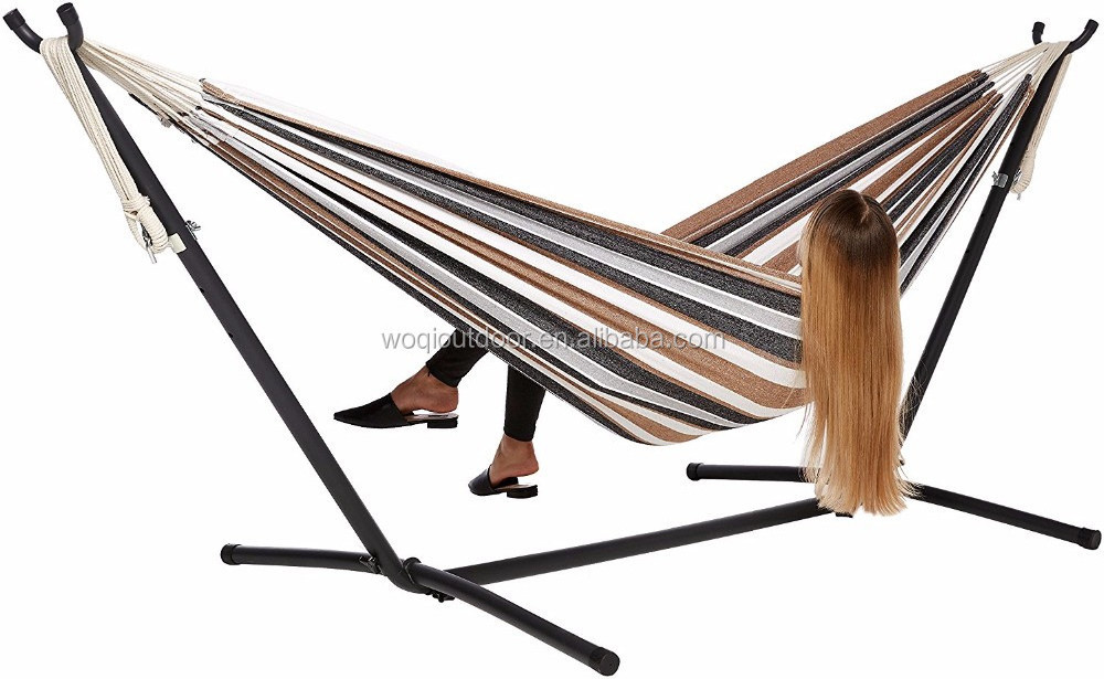 Woqi Outdoor Portable Folding Hammock Swing Chair with Frame Stand and Carrying Bag Optional Folding Hammock Camping Acceptable