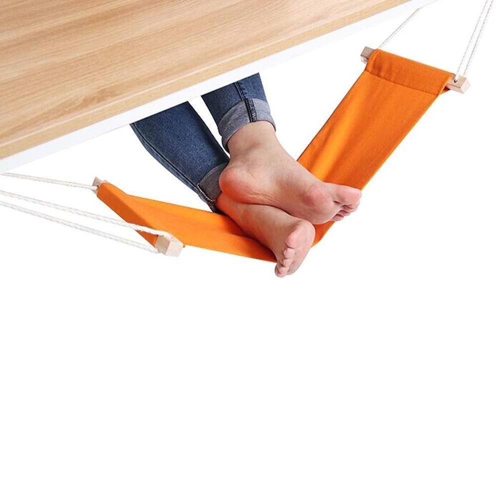 Woqi Foot Hammock Under Desk | Adjustable Desk Foot Rest Hammock Office | Bamboo Hammock for Feet Suitable for All Desk