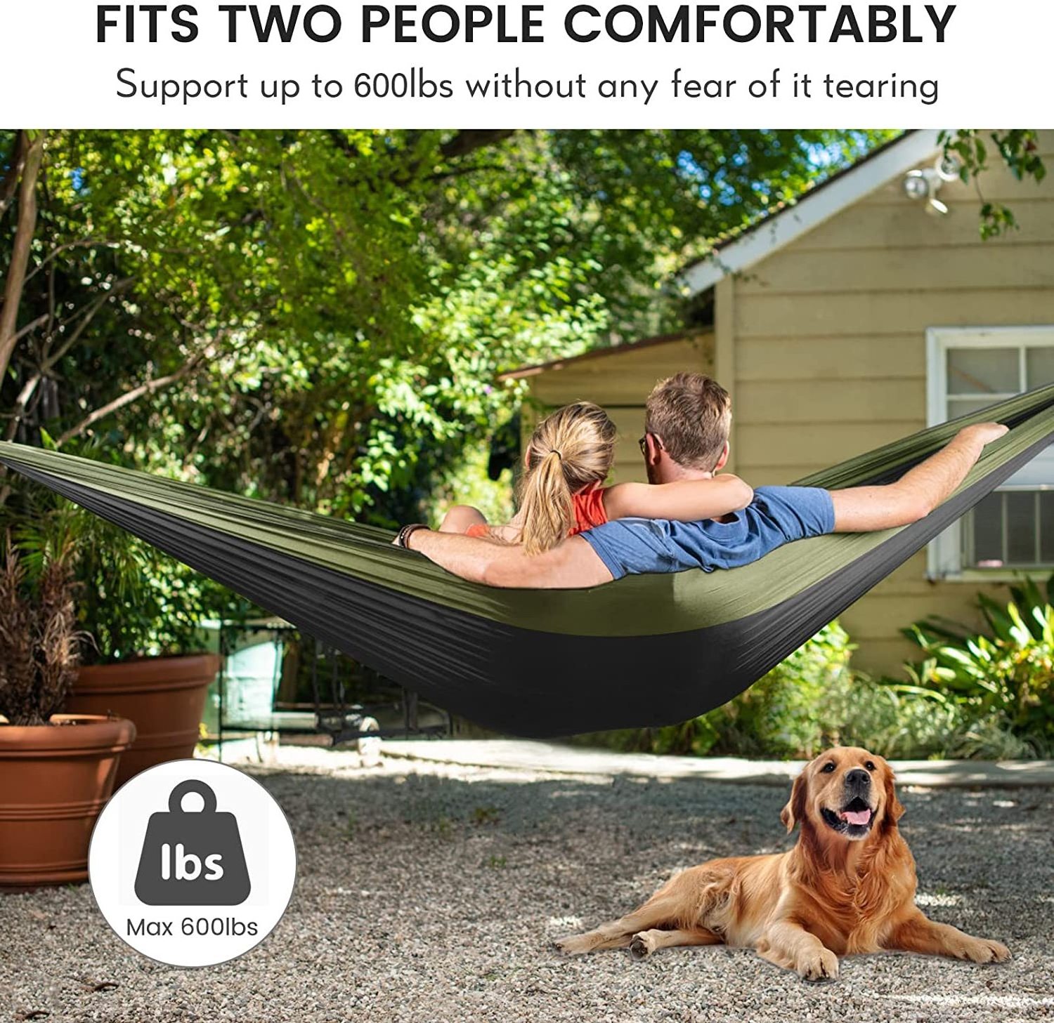 Woqi  rain fly tarp with    Hammocks Tree Straps Heavy Duty Waterproof Lightweight Nylon Portable Hammock