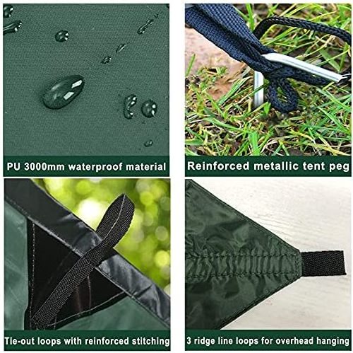 Woqi Custom Made Outdoor Lightweight Shelter Shade Tarp 3x3 Waterproof Rain Fly Camping Tarp Tent