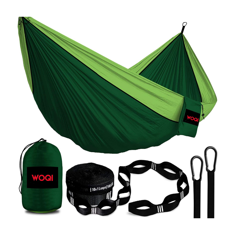 WOQI OEM Promotion Price Quick Dry Hanging Parachute Hammock with Tree Straps Cinch Buckle for Traveling Trekking