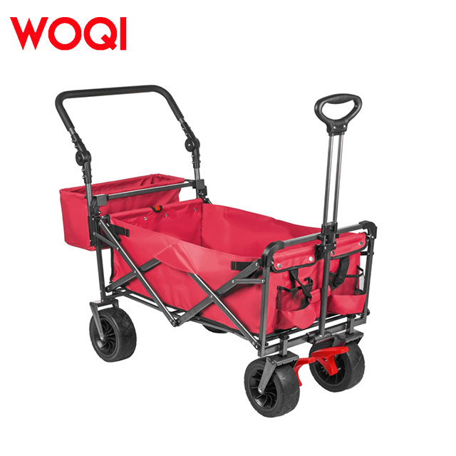 WOQI High Quality Waterproof Oxford Fabric Folding Practical Cart with Detachable Canopy and Handle