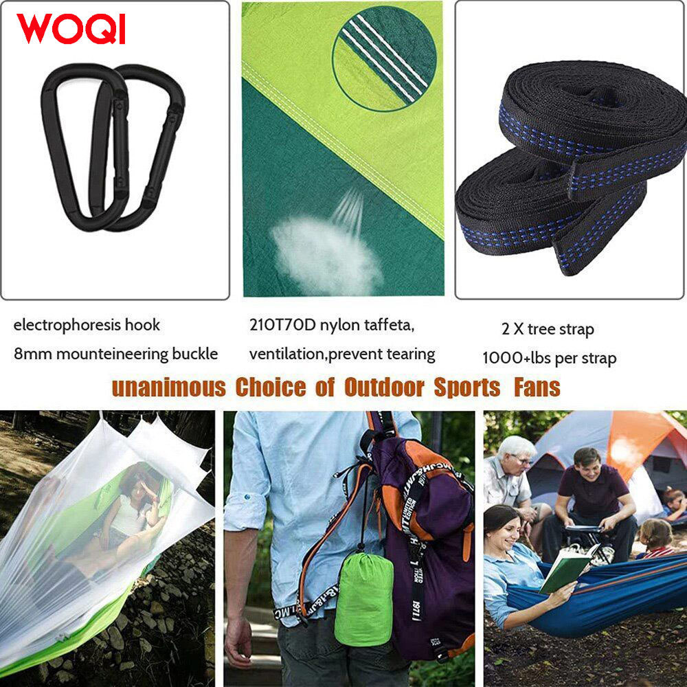 WOQI Portable Travel Hiking Outdoor Mosquito proof and Waterproof Mosquito Net Tent Hanging Bed with Waterproof Canopy